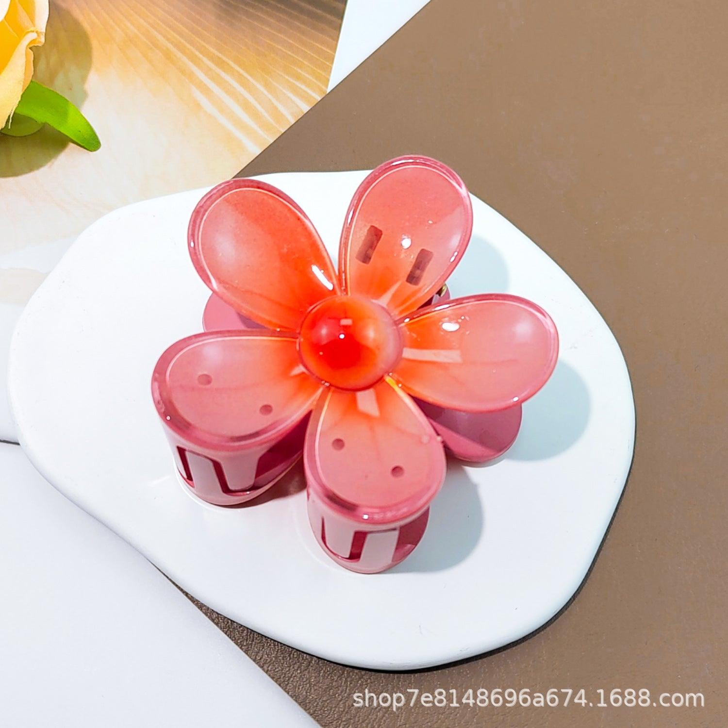Wholesale Seaside Holiday Plumeria 7.5cm Large Flower Hair Clips